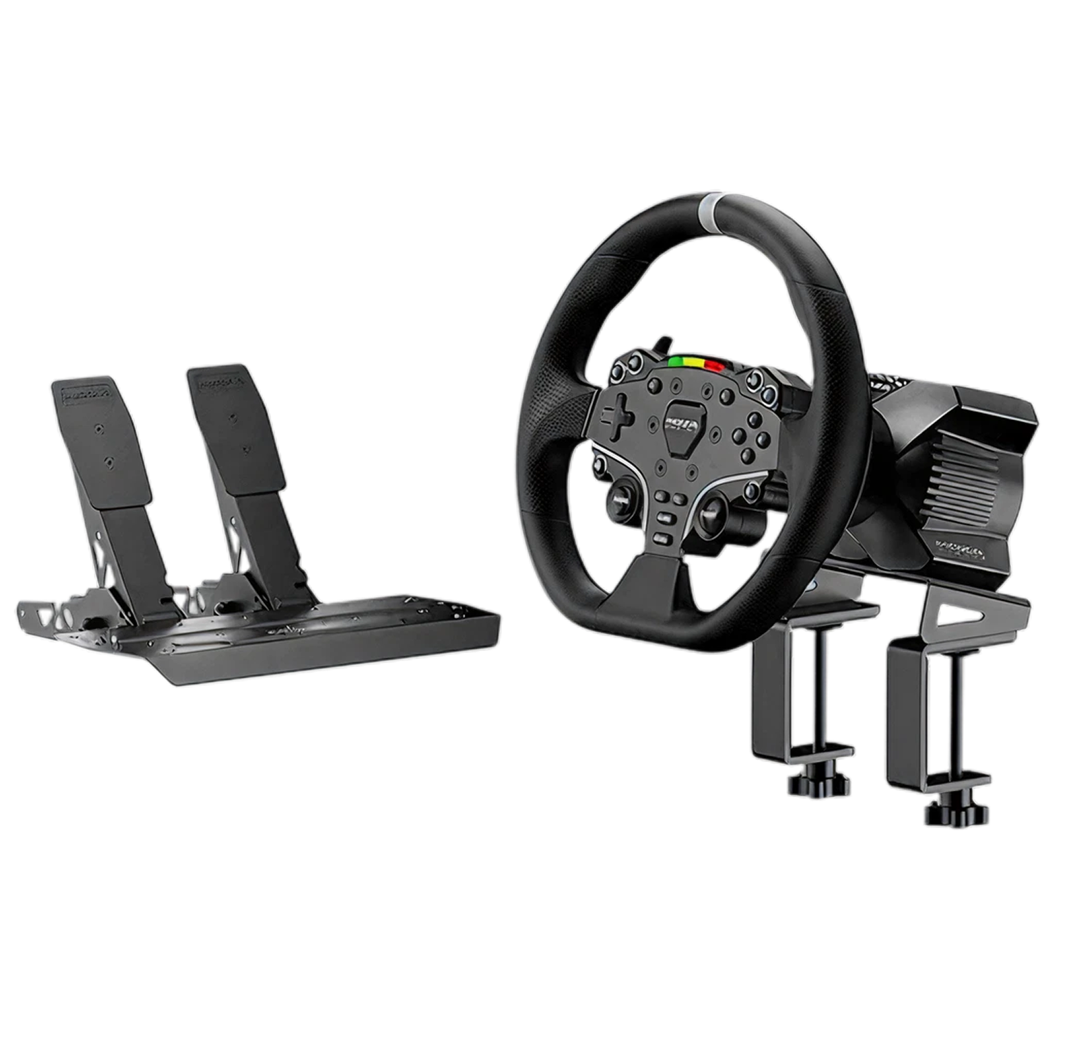 MOZA R3 Racing Wheel and Pedals Bundle for PC, 3.9Nm Direct Drive WheelBase,11-inch ES Lite Steering Wheel,Pedals and Desk Clamp High-Performance Game Racing Simulator for PC User